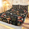thumbnail image 4 of Homewish Bohemian Botanical Mushroom Queen Sheets,Vintage Daisy Flowers Queen Sheet Sets,4pcs,1 Flat Sheet, 1 Fitted Sheet and 2 Pillowcases, 4 of 6