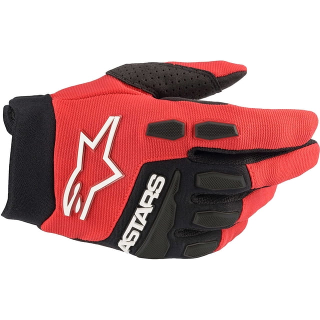 Guantes Alpinestars Full Bore para jóvenes y niños, rojo brillante y negro
