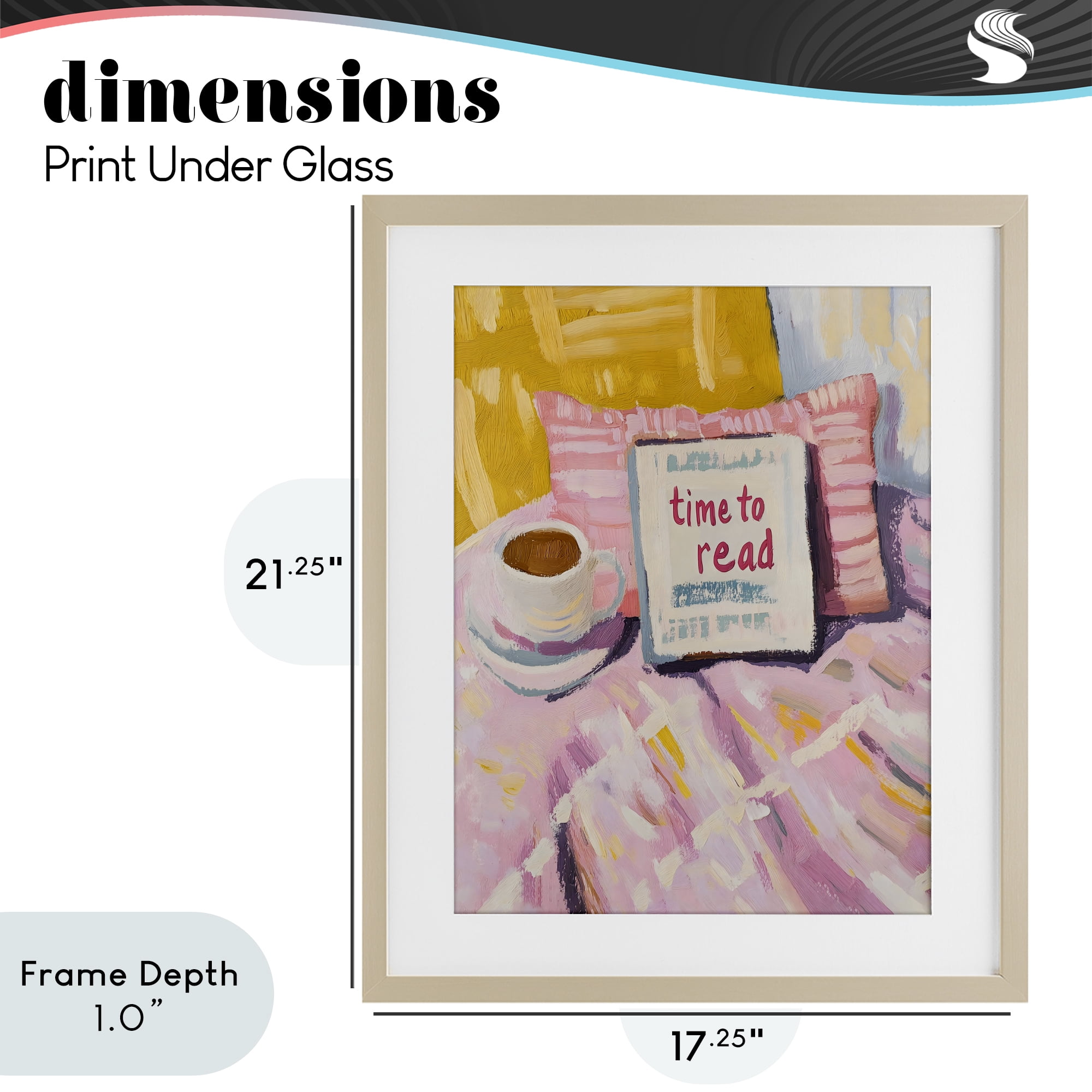 Stupell Industries Time To Read in Morning Birch Framed Print Under Glass, design by The Prints Vibe