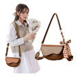 thumbnail image 2 of Bolsa De Sillín Xtellar cafe Bandolera Moda Vintage Para Dama, 2 of 3