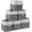 White & Grey-11"x11"x11", variant on 11 x 11 Inch Collapsible Fabric Storage Bins, 6 Pack Foldable Cubes for Home Office Closet Toys Organizer White &