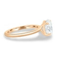 thumbnail image 3 of ESTE ORIGIN 2.00Ct Oval Cut Lab-Grown Diamond Solitaire Engagement Ring – Hidden Halo, 4 Claw Setting in 10K Rose Gold for Women, 3 of 7