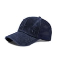 thumbnail image 3 of Mens Hat Unisex Baseball Ponytail Mesh Washed Distressed Dad Vintage Trucker Sun Protection Summer Adjustable Baseball Caps, 3 of 3