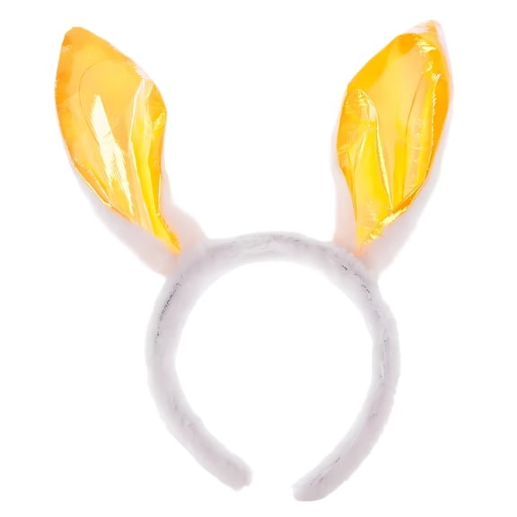 Yellow Easter Bunny Ears for Easters Birthday Party Favors Props Accessories Gift Basket Supplies Holiday Decoration - 1 count