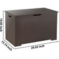 thumbnail image 4 of 30'' Storage Chest, Large Wooden Storage Box Shoe Storage Bench, Chests Organizers w/2 Safety Hinges, Blanket Storage Trunk for Living Room, Bedroom, Entryway,Espresso, 4 of 14