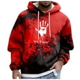 thumbnail image 3 of Black Hoodie Men Juniors Sweatshirts And Hoodies Men over Hoodie Pullover Sweatshirts Plain for Men's Halloween Hooded Sweatshirt Red XL, 3 of 6