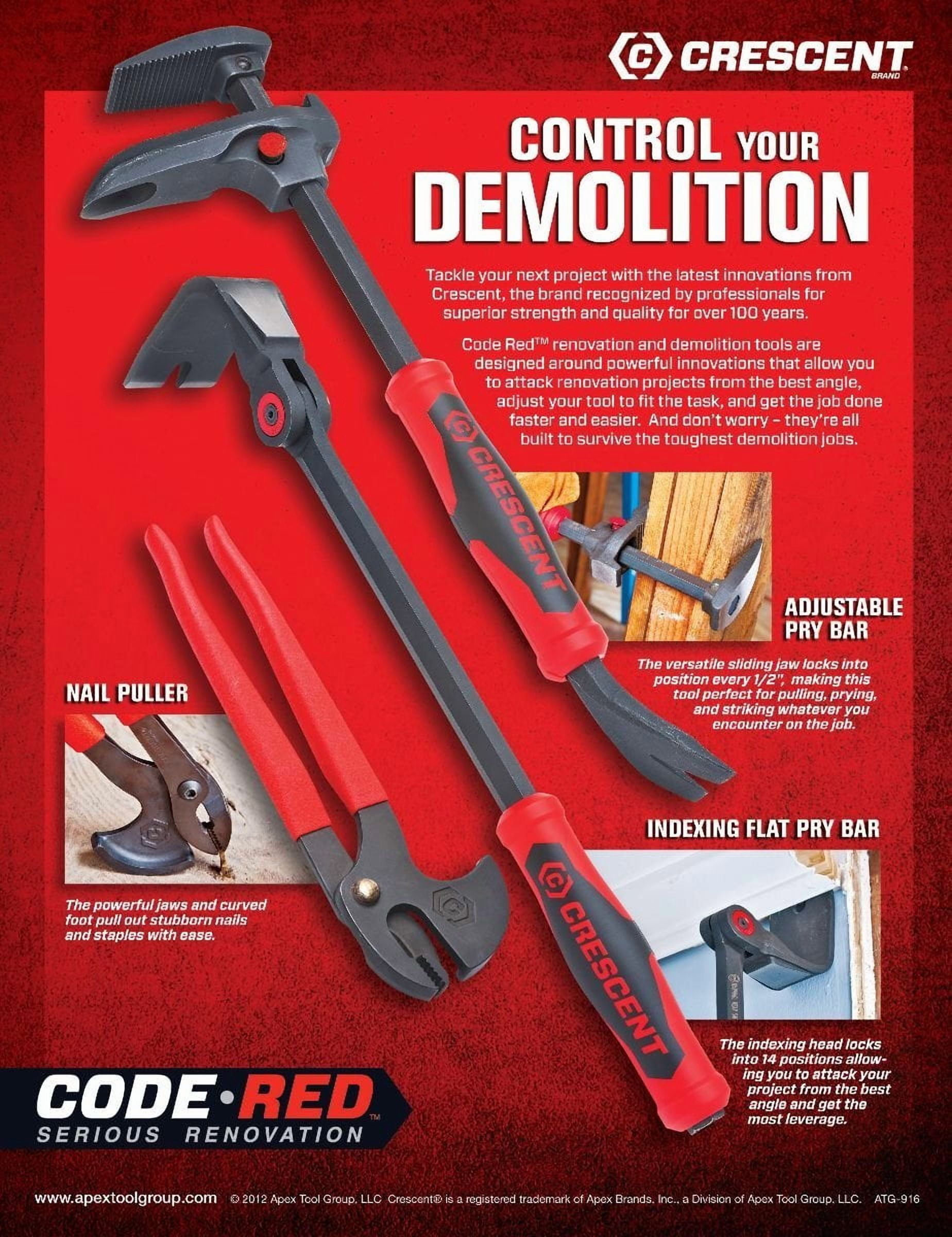Crescent NP11 11-Inch Nail Pulling Pliers, Red/Black