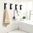 thumbnail image 6 of Godance 8 Pack Self Adhesive Coat Hooks for Hanging, Heavy Duty Stainless Wall Hook for Towel, Backpack, Hat, Clothes, Keys, Purse, Metal Towel Hook for Bathroom, Bedroom, Door (Matt Black), 6 of 8