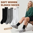 thumbnail image 7 of Loritta Secret Slouch Socks Women, 6 Pairs Cotton Cushioned Knee High Boot and Scrunch Stacked Long Socks for Women, Size 9-11, 7 of 7