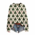 thumbnail image 4 of WZXFASHION Chandails de Noël pour Femmes 2025 Col Rond Hiver Vacances Mignons Pulls Soldes Chandail Col Rond, 4 of 8