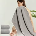 thumbnail image 4 of Céntrese En Las Toallas De Baño De Fibra. Paquete de 2 toallas de baño grises de 70x140 cm, grandes, gruesas, absorbentes y de secado rápido para el hogar, gimnasio, piscina y ducha. Rkxzt, 4 of 9