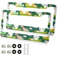 thumbnail image 2 of Coolnut 2Pcs License Plate Frames Easter Bunny Universal Aluminum License Plate Holder Cover Rust-Proof Car Tag Frame with Screw Caps Home Decor, 2 of 7