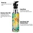 thumbnail image 3 of Yayeee 20oz Insulated Water Bottle Double Wall Stainless Steel with Flip Straw Lid, Colorful Plants, 3 of 7