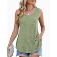 thumbnail image 3 of Camisetas Sin Mangas para Mujer, Túnicas Básicas de Verano, Ropa Suave, Conjuntos Casuales de Moda 2025. Verde M, 3 of 10