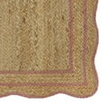 thumbnail image 3 of The Pioneer Woman 100% Jute Scallop Kitchen Rug, Natural & Coral, 20" x 34", 3 of 9