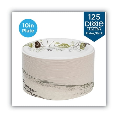 Dixie Pathways Soak Proof Heavyweight Paper Plates, 10 in, 125/Pack