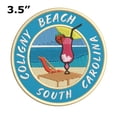 thumbnail image 2 of Happy Hour! At Coligny Beach, South Carolina USA 3.5 Inch Iron Or Sew On Embroidered Fabric Badge Patch Ocean Beach, Salt Life Iconic Series, 2 of 2