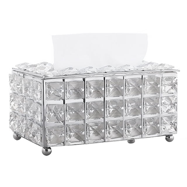 Napkin Storage Box,Facial Tissue Holder Light Silver Tissue Box Holder Tissue Box Holder Exceptional Reliability