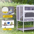 thumbnail image 5 of Aivituvin Hamster Cage Anti-chewing Frame Wooden Rat House Indoor Outdoor Use Small Critter Habitat, 5 of 6