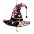 thumbnail image 3 of Bats Halloween Decorations Acrylic Suncatcher Stained Glass Window Hanging Ornament Gothic Art for Home Party Spooky Room by PALIFEUR, 3 of 7