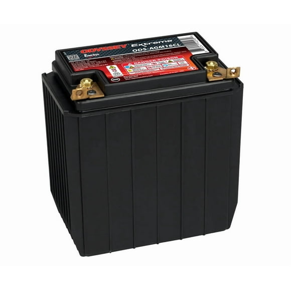 Odyssey Battery Battery ODS-AGM16CL Extreme Series; 12 Volt; 220 Cold Cranking Amps/540 Pulse Hot Cranking Amps; M6 Receptacle Brass Terminals; 6.7 Inch Length; 3.9 Inch Width; 7 Inch Height