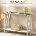 thumbnail image 4 of LARMNEE Farmhouse Console Table Narrow Entryway Table with 2 Open Shelves Hallway Living Room White and Gray WG08XG01, 4 of 9