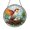 Acrylic 3.5 Inch, variant on Charming Robin Nest Scene Stained Glass Round Window Suncatcher, Decorative Bird Hanging