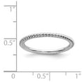 thumbnail image 5 of 925 Sterling Silver Stackable Expressions Rhodium Twisted Ring Size: 5; for Adults and Teens; for Women and Men, 5 of 5