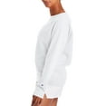 thumbnail image 5 of Champion Womens Powerblend Fleece Boyfriend Crew, M, White, 5 of 5