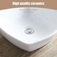 thumbnail image 3 of Mecor Sink Bowl Porcelain Ceramic Vessel with Pop Up Drain, 3 of 6