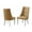 Yellow, variant on Lexie Parsons Dining Chairs, Yellow Vinyl Upholstery & White Wood Legs, Contemporary (Set of 2)