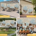 thumbnail image 6 of Blue Hydrangea Garage Door Cover Banner 6 x 13 FT, Flowers Leaves Butterfly Retro Khaki Garage Door Curtains Backdrop with Grommets for Indoor Outdoor Wall Party Porch Yard Decorations Background, 6 of 9