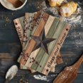 thumbnail image 6 of Texas Star Vintage 1 Pack Kitchen Towel, Water Absorbent Dish Towel, Berry Sage Green Brown Wooden Decorative Hand Towels - Quick Drying Cloth for Cooking Baking, 18x28 Inch, 6 of 8