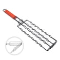 thumbnail image 2 of Grill Basket Stainless Steel BBQ Tool Barbecue Rack for Hot Dog Vegetable Meat, 2 of 11