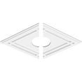 thumbnail image 2 of 26"W x 17 3/8"H x 5"ID x 9"C x 1"P Diamond Architectural Grade PVC Contemporary Ceiling Medallion, Two Piece, 2 of 11