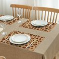 thumbnail image 3 of Leopard Pattern Summer Placemats Table Placemats Set Of 4-Linen Kitchen Washable Placemats Table Mats 11.8"x17.7"Non-Slip Heat Resistant, 3 of 6