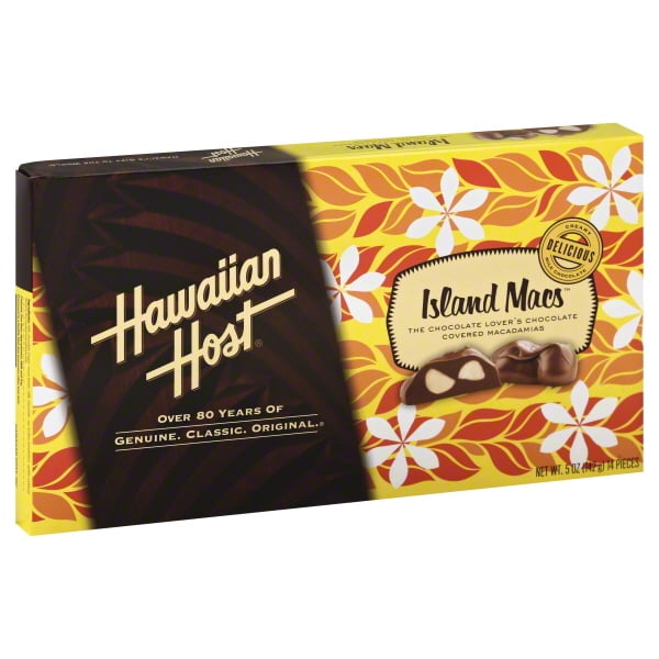 Hawaiian Host Chocolate Covered Island Macadamia Nuts, 5 Oz., 14 Count