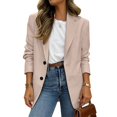 thumbnail image 3 of Daiosportswear Blazers for Women Business Casual Button Down Suit Solid Long Sleeve Jackets Khaki, 3 of 5