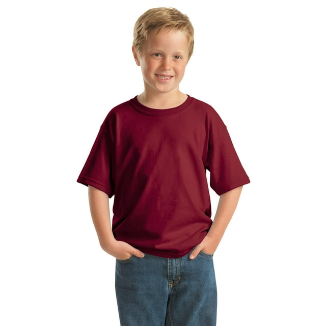 Gildan T-Shirt à Manches Courtes 100 pour Cent Coton pour Garçon - 5000B
