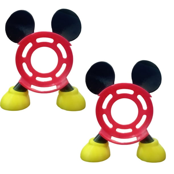 Soporte Alexa Echo Dot Compatible MickeyAlexa 2 pzs 16.5x14.5x6.3cm Negro Rojo y Amarillo No incluye Alexa Echo ni Carga