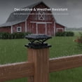 thumbnail image 4 of Home Zone Security 4-Pack Crown Style Solar Powered Post Cap Light, Dusk to Dawn, Adjustable Color Temperature, 4 of 8