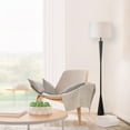 thumbnail image 3 of Novogratz x Globe 70" Matte Black Floor Lamp with White Fabric Shade, 3 of 5