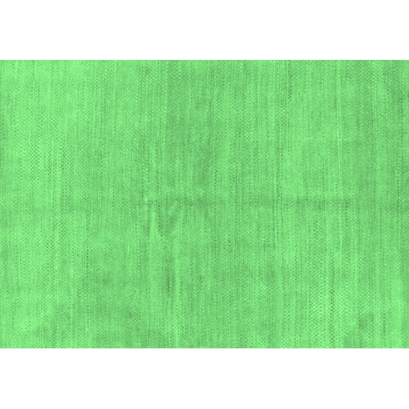 Ahgly Company Indoor Rectangle Abstract Emerald Green Modern Area Rugs, 2' x 3'