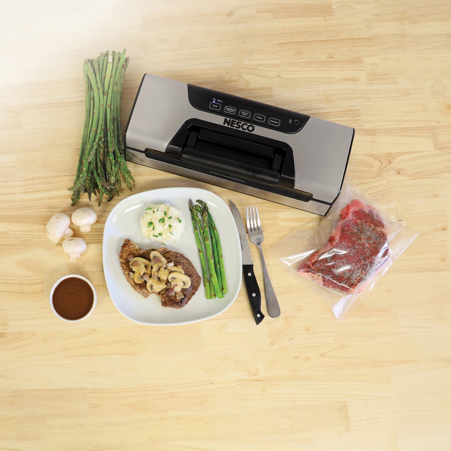NESCO 120-Watt Deluxe Vacuum Sealer, VS-15S
