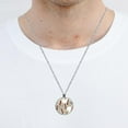 thumbnail image 5 of Christmas Glass Design Circle Pendant Necklace - Elegant Jewelry Piece, 5 of 5