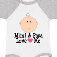 thumbnail image 4 of Inktastic Mimi and Papa Love Me Baby Girl Girls Baby Bodysuit, 4 of 5