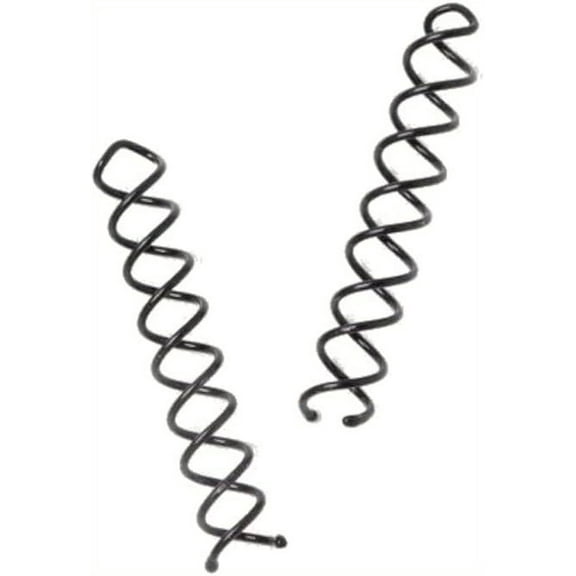 Pair Of Large Spiral Twist In Hair Pins Slides Clip 7.5cm (3") (Black)