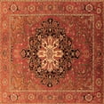thumbnail image 1 of Ahgly Company Indoor Square Oriental Orange Industrial Area Rugs, 5' Square, 1 of 4