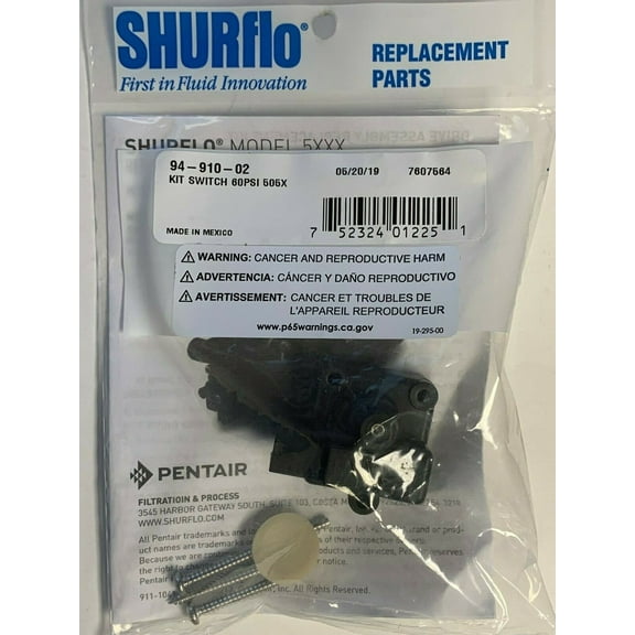 94-910-02 Shurflo Replacement Part Kit Switch Assembly 505X