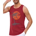 thumbnail image 3 of LANGWYQU Summer Men Casual Tank Tops Palm Tree Printed Sport Active Gym Shirt, 3 of 5
